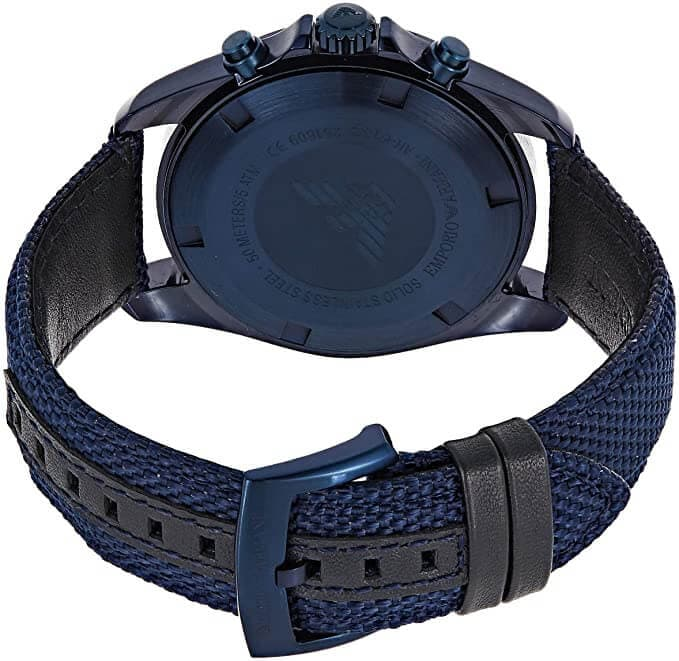 Emporio Armani Men's AR6132 Sport Blue Nylon Quartz WatchDealsexpress.shopDealsexpress.shopAR6132 Sport Blue Nylon Quartz WatchAbout this item
Movement: chronograph
Strap circumference: 200+/- 5mm
Quartz Movement
Case Diameter: 44mm
Water resistant to 50m (165ft: in general, suitabl