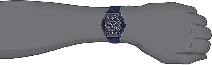 Emporio Armani Men's AR6132 Sport Blue Nylon Quartz WatchDealsexpress.shopDealsexpress.shopAR6132 Sport Blue Nylon Quartz WatchAbout this item
Movement: chronograph
Strap circumference: 200+/- 5mm
Quartz Movement
Case Diameter: 44mm
Water resistant to 50m (165ft: in general, suitabl