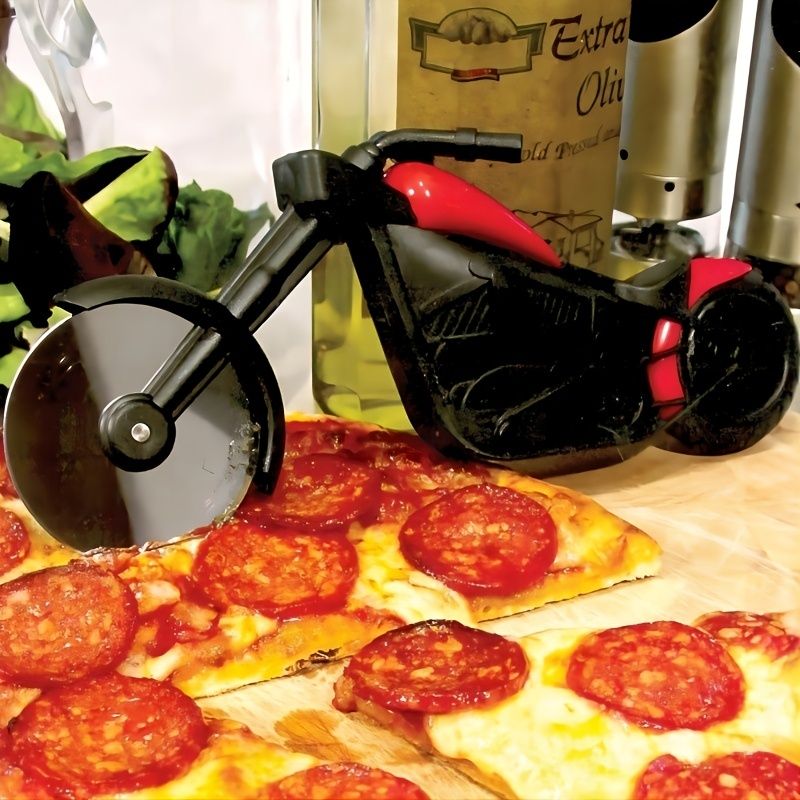 1pc Motorcycle Pizza Cutter; Stainless Steel Wheel Blade; Kitchen GadgDobaDealsexpress.shop1pc Motorcycle Pizza Cutter; Stainless Steel Wheel Blade; Kitchen Gadget PresentDetails