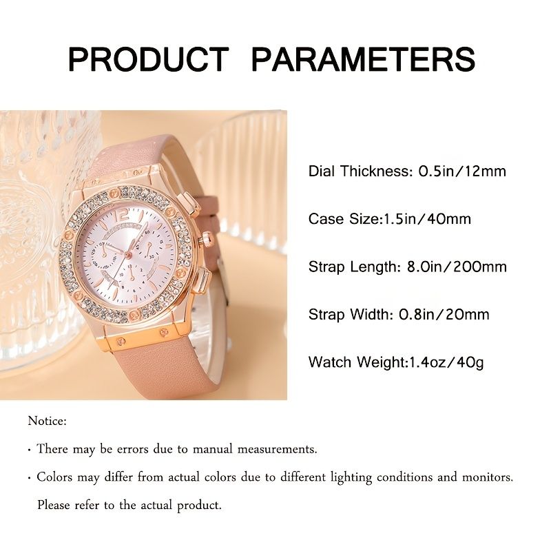 2Pc/Set 1Pc Decor Quartz Watch & 1Pcs Bracelet Fancy Women Watches JewDobaDealsexpress.shop2Pc/Set 1Pc Decor Quartz Watch & 1Pcs Bracelet Fancy Women Watches Jewelry SophisticatedDetails