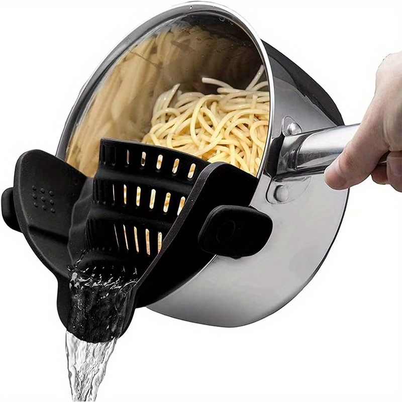 1pc Silicone Pot Strainer And Pasta Strainer, Adjustable Silicone ClipDobaDealsexpress.shopPasta Strainer, Adjustable Silicone ClipDetails