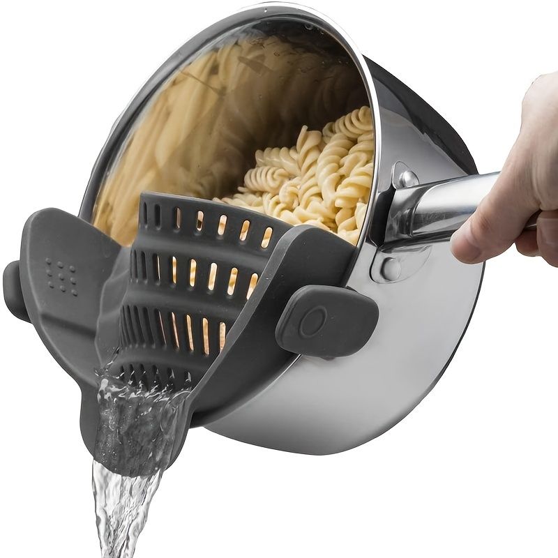 1pc Silicone Pot Strainer And Pasta Strainer, Adjustable Silicone ClipDobaDealsexpress.shopPasta Strainer, Adjustable Silicone ClipDetails