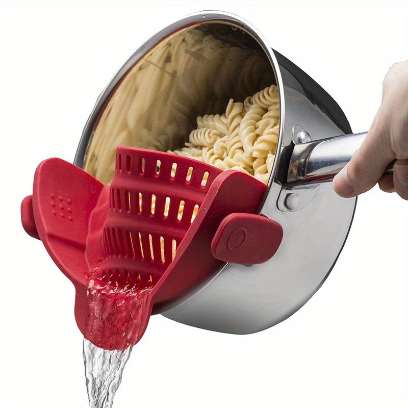 1pc Silicone Pot Strainer And Pasta Strainer, Adjustable Silicone ClipDobaDealsexpress.shopPasta Strainer, Adjustable Silicone ClipDetails