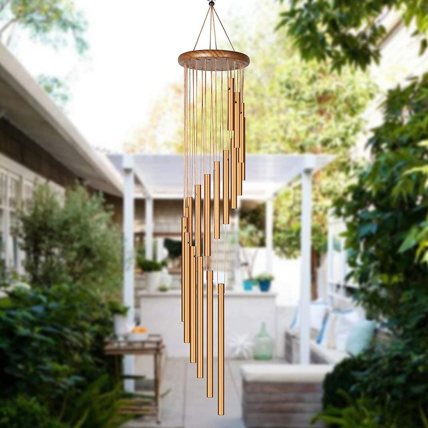 35'' Outdoor Wind Chimes Large 18 Tubes Deep Tone Chapel Bells for GarDobaDealsexpress.shop35'' Outdoor Wind Chimes Large 18 Tubes Deep Tone Chapel BellsDetails
Features:
1. Tubes are made from aluminum, durable and corrosion resistant.
2. This wind chimes produces very clear tunes when wind blows.
3. Hand the wind