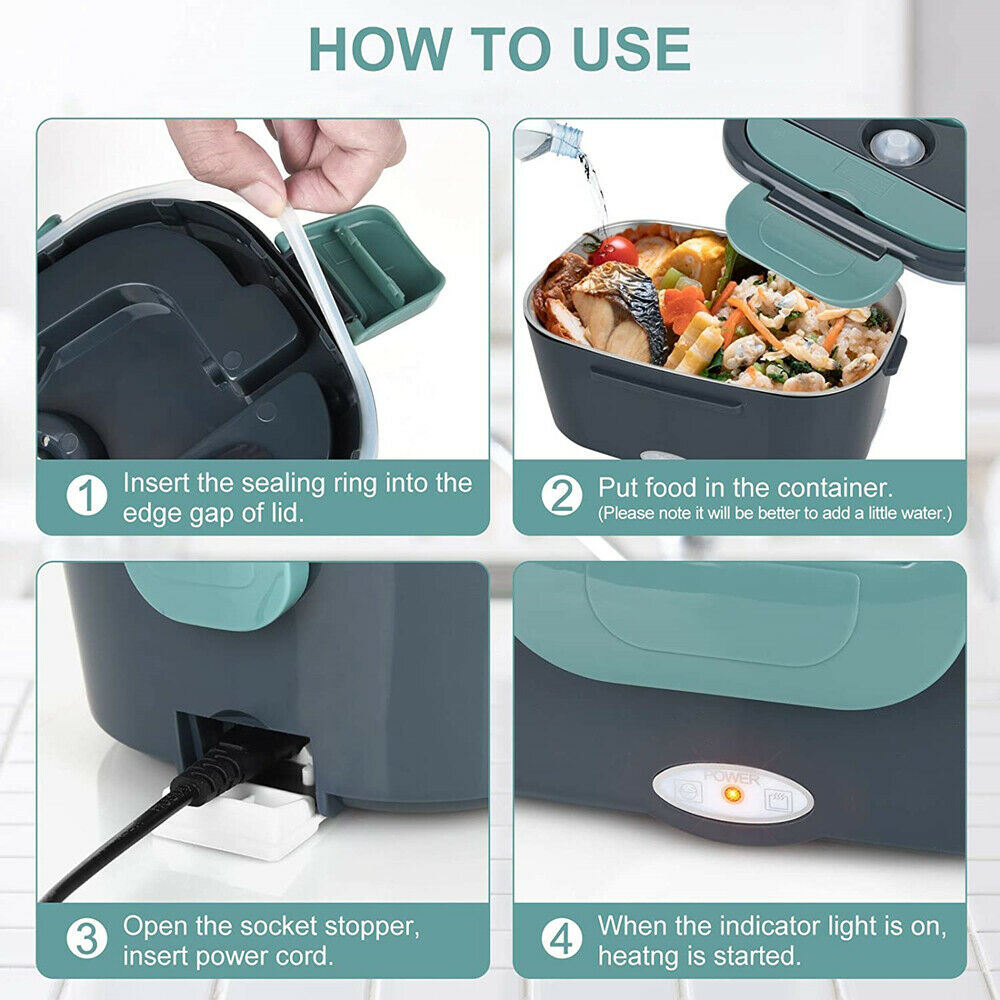 1.5L 110V/12V Electric Lunch Box Portable for Car Office Food Warmer HDobaDealsexpress.shop1Specification
Brand:BCBMALL
Details
Features:
Food Grade Material
The electric lunch box is made of food-grade PP plastic and 304 stainless steel; which is high-temp