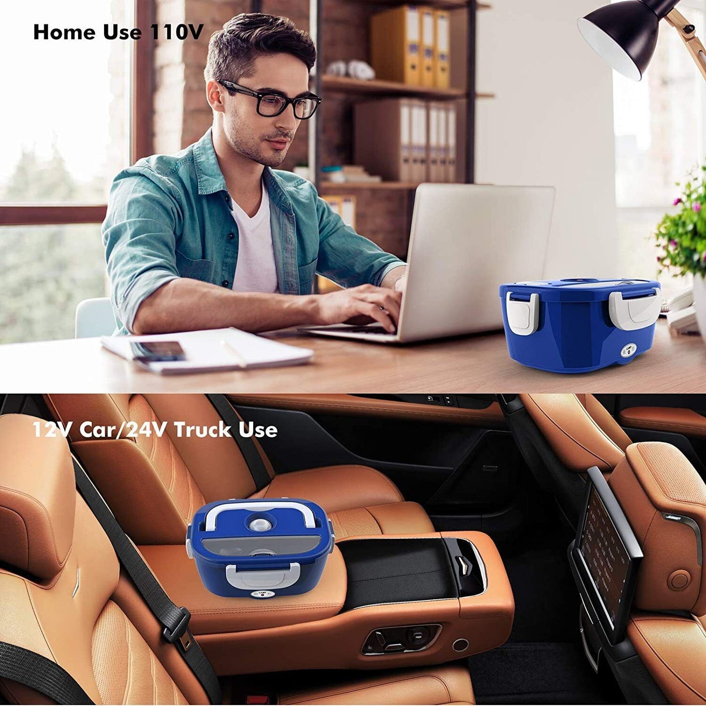 1.5L 110V/12V Electric Lunch Box Portable for Car Office Food Warmer HDobaDealsexpress.shop1Specification
Brand:BCBMALL
Details
Features:
Food Grade Material
The electric lunch box is made of food-grade PP plastic and 304 stainless steel; which is high-temp