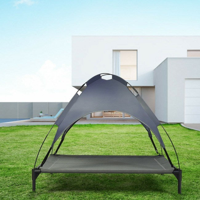 Portable Elevated Outdoor Pet Bed with Removable Canopy ShadeDobaDealsexpress.shopPortable Elevated Outdoor Pet BedHighlights
High-quality Materials and Stable Structure: The dog bed is made of high-quality iron pipes, which prevents rust and corrosion. With 4 non-slip feet, this