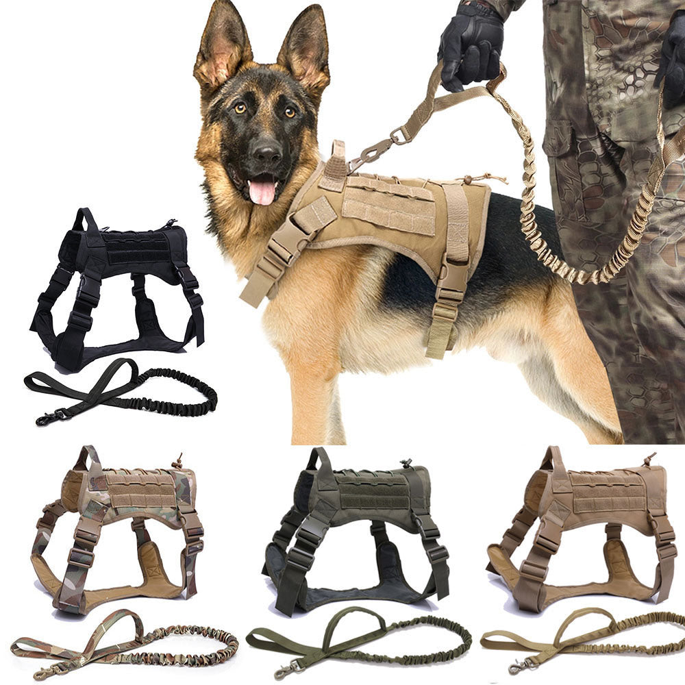 Tactical Dog Harness Pet Training Vest Dog Harness And Leash Set For LDobaDealsexpress.shopLarge Dogs German Shepherd K9 Padded Quick Release HarnessDetails