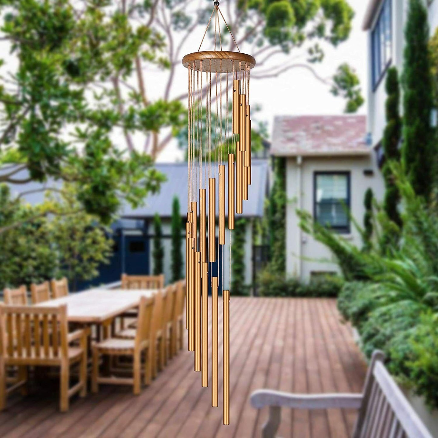 35'' Outdoor Wind Chimes Large 18 Tubes Deep Tone Chapel Bells for GarDobaDealsexpress.shop35'' Outdoor Wind Chimes Large 18 Tubes Deep Tone Chapel BellsDetails
Features:
1. Tubes are made from aluminum, durable and corrosion resistant.
2. This wind chimes produces very clear tunes when wind blows.
3. Hand the wind