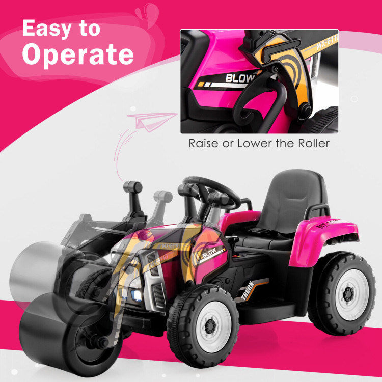 12V Kids Ride on Road Roller with 2.4G Remote ControlDobaDealsexpress.shop12V Kids RideHighlights
Realistic Road Roller for Pretend Play: Designed with an adjustable arm and flexible drum roller, the kids ride on road roller not only brings kids drivin