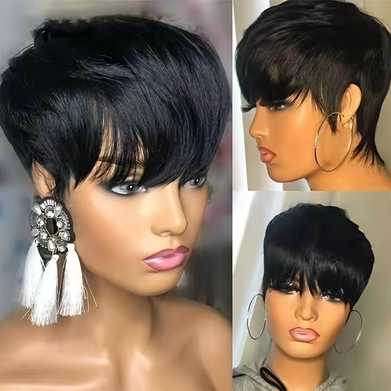 100% Human Hair Short Pixie Cut Wig; Silky Straight Pixie Cut Human HaDobaDealsexpress.shop100% Human Hair Short Pixie Cut Wig; Silky Straight Pixie Cut Human Hair WigsDetails