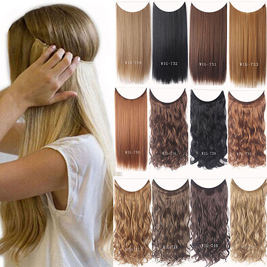 Fish Line Natural Fiber Hairpiece Hair Extension Long Women Curly StraDobaDealsexpress.shopFish Line Natural Fiber Hairpiece Hair Extension Long Women Curly Straight WigDetails
Specifications:It is in standard proportion, which is similar with natural hair style, very easy to blend into your hair.The product is easy to clean and car