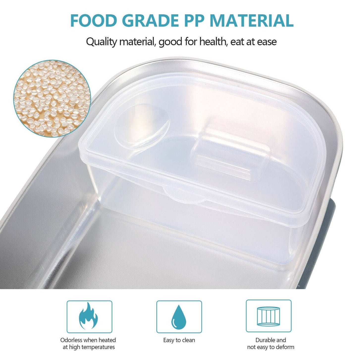 1.5L 110V/12V Electric Lunch Box Portable for Car Office Food Warmer HDobaDealsexpress.shop1Specification
Brand:BCBMALL
Details
Features:
Food Grade Material
The electric lunch box is made of food-grade PP plastic and 304 stainless steel; which is high-temp