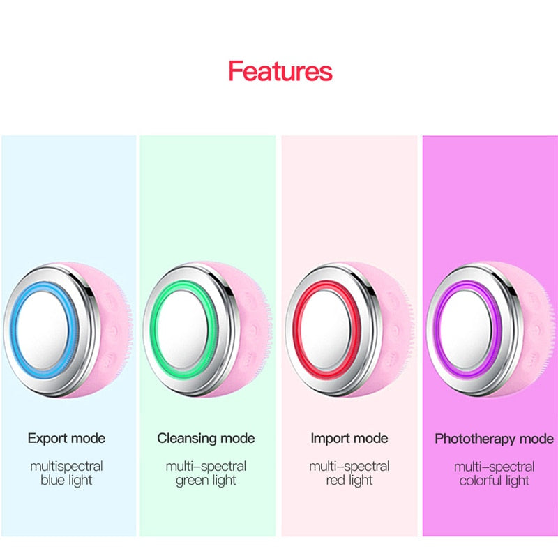 Heating Face CleanserDealsexpress.shopDealsexpress.shopHeating Face CleanserFeature:【Multiple Functions】This one beauty machine offers 2 using enjoyment, 1 facial massager and a facial cleaner.【4 LED Lights & 4 Modes】4 photon lights with
