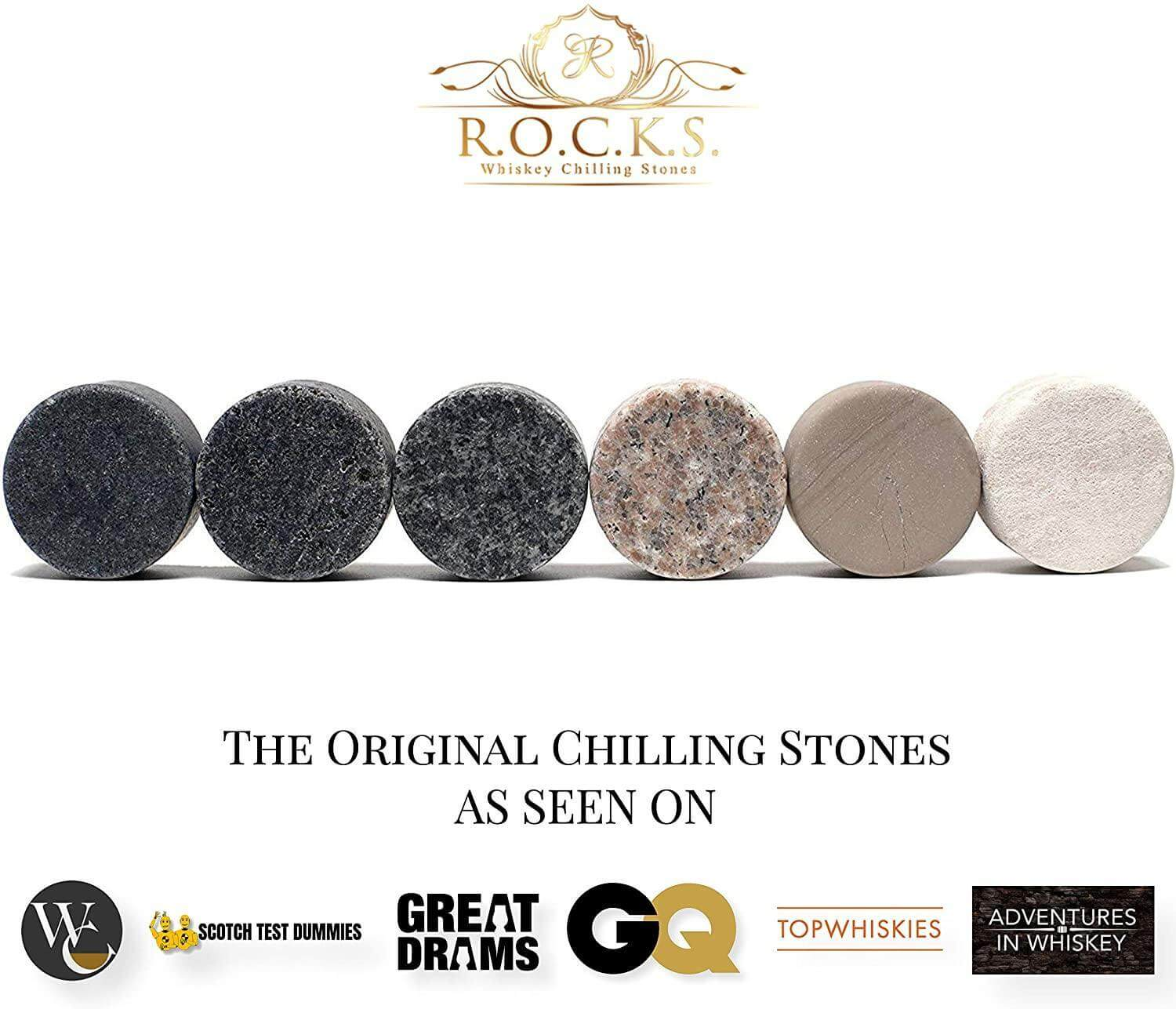 Whiskey Stones Gift Set with Cigar Cutter & Cigar AshtrayDealsexpress.shopDealsexpress.shopWhiskey Stones Gift Set✔️𝗧𝗛𝗘 𝗚𝗘𝗡𝗧𝗟𝗘𝗠𝗔𝗡’𝗦 𝗖𝗛𝗢𝗜𝗖𝗘 - Set Includes 6 x handcrafted FDA safe compliant granite round whiskey chilling stones (1.37" diameter &amp; 0.78" thick