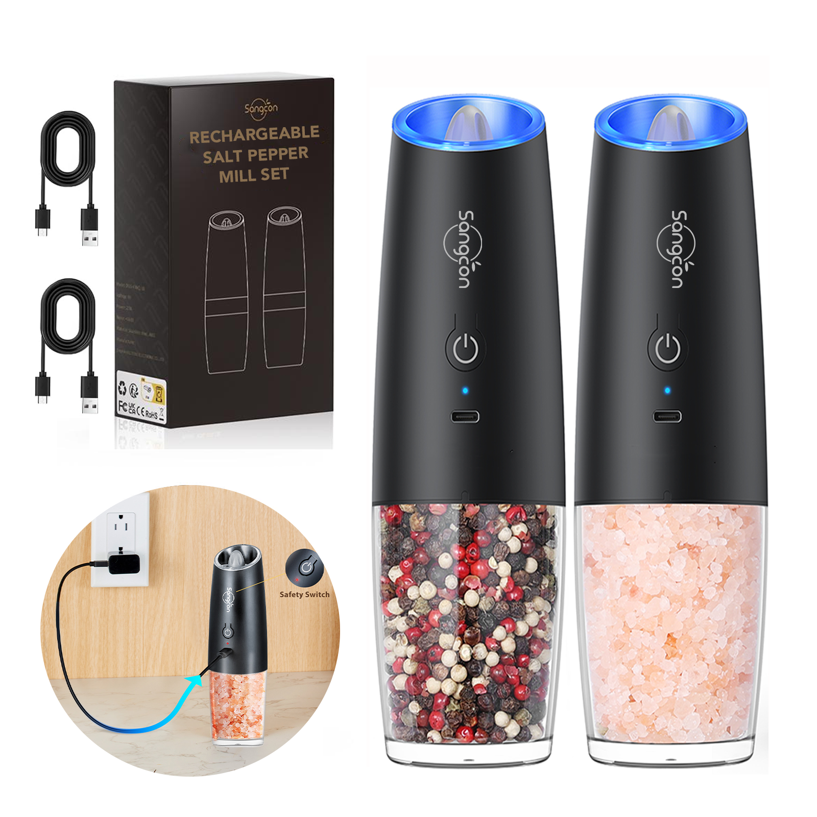 Gravity Electric Salt and Pepper Grinder Set Automatic Shakers Mill GrDobaDealsexpress.shopPepper Grinder Set Automatic Shakers Mill GrinderSpecification
CA Prop 65: Carcinogens:No
Material:Plastic, Metallic
Style:Modern
Quantity Per Pack:2
Details



GRAVITY SENSING AUTOMATIC OPERATION - The gravity sal