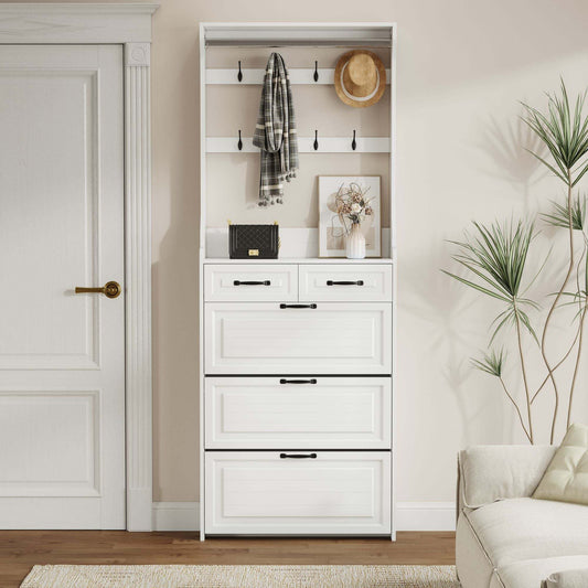 NEW White color shoe cabinet with 3 doors 2 drawers with hanger,PVC doDobaDealsexpress.shop3 doors 2 drawersSpecification
Main Color:White
Main Material:Particle Board+MDF
Cabinets Type:Freestanding
Cabinets Storage Quantity:3-4 Spaces
Use Case:Primary Living Space
Cabinet