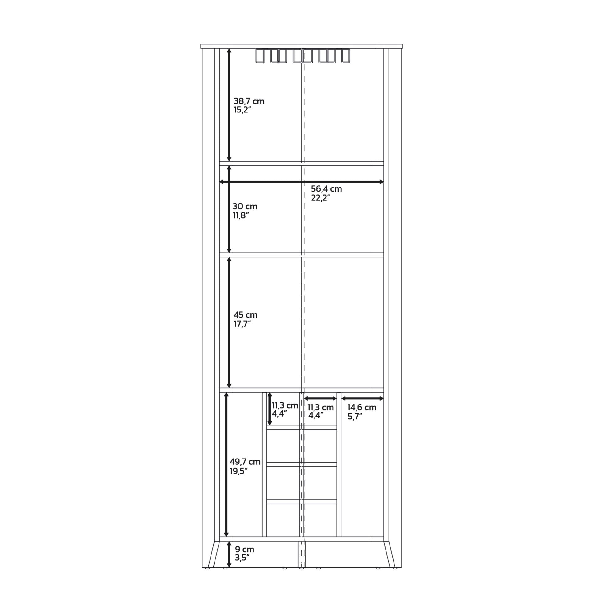 Corner Bar Cabinet, Three Shelves, Eight Built-in Wine Rack, Two Side DobaDealsexpress.shopSide Shelves, Dark BrownSpecification
Main Color:Brown
Filler:Solid Wood+MDF
Main Material:Engineered Wood
Details
Included 4 Packages:
Sub-item 1: Package Quantity:2, Package Size:75.2*24.