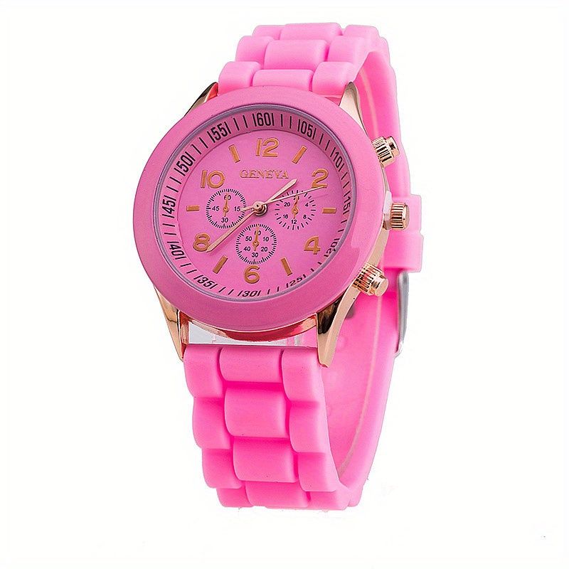 Simple Silicone Casual Quartz Watch Women Crystal Silicone Watches Wrist Watch