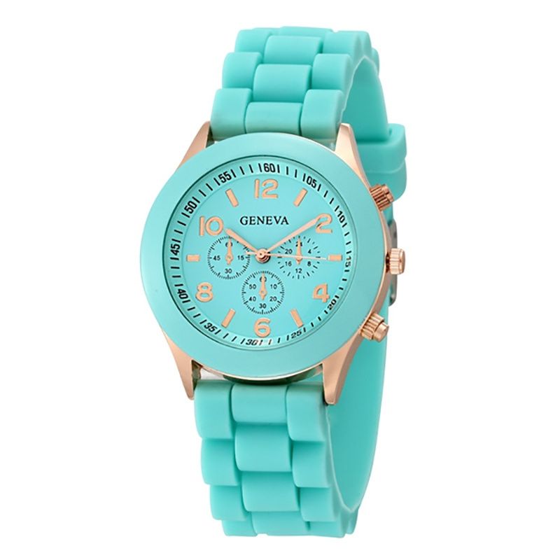 Simple Silicone Casual Quartz Watch Women Crystal Silicone Watches Wrist Watch