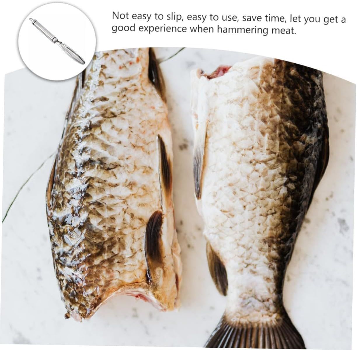 Fish Scaler Tool, Stainless Steel Fish Scaler Remover Fish Scraper ScaDobaDealsexpress.shopFish Scaler Tool, Stainless Steel Fish Scaler Remover Fish Scraper ScalerSpecification
Feature:With Handle, Durable, Reusable
Material:Stainless Steel
Details
This Fish Scaler Tool is a must-have for seafood lovers who enjoy cooking fresh