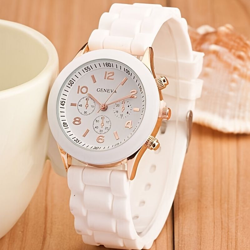 Simple Silicone Casual Quartz Watch Women Crystal Silicone Watches Wrist Watch