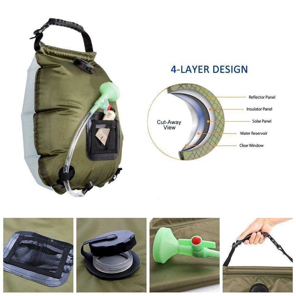 Outdoor Solar Thermal Shower Bag Portable Shower Bag 20L Camping ShoweDobaDealsexpress.shopOutdoor Solar Thermal Shower Bag Portable Shower Bag 20L Camping Shower Water BagDetails
Name: Solar shower water bag
Material: environmental protection PVC
Capacity:20L
Weight:432g
Single package size:35.0 cm * 15.0 cm * 8.0 cm