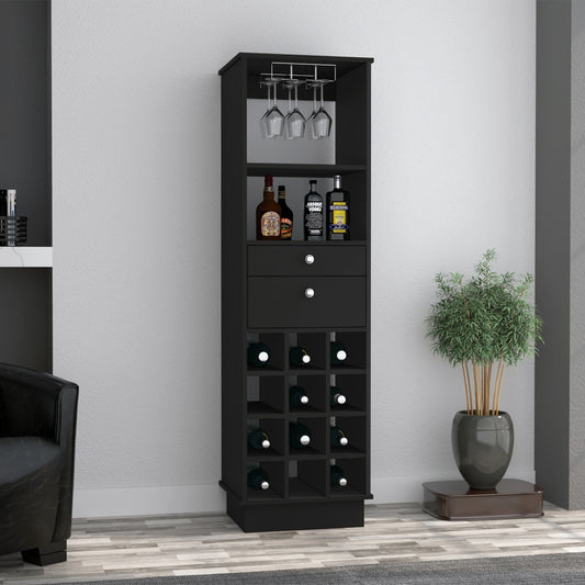 Black Wengue 12-Bottle 2-Drawer 1-Shelf Bar CabinetDobaDealsexpress.shopBlack Wengue 12-Bottle 2-Drawer 1-Shelf Bar CabinetSpecification
Main Color:Black
Main Material:Particle Board
Details
Product Features:
The bar cabinet is designed to hold up to 12 bottles, offering ample space for 