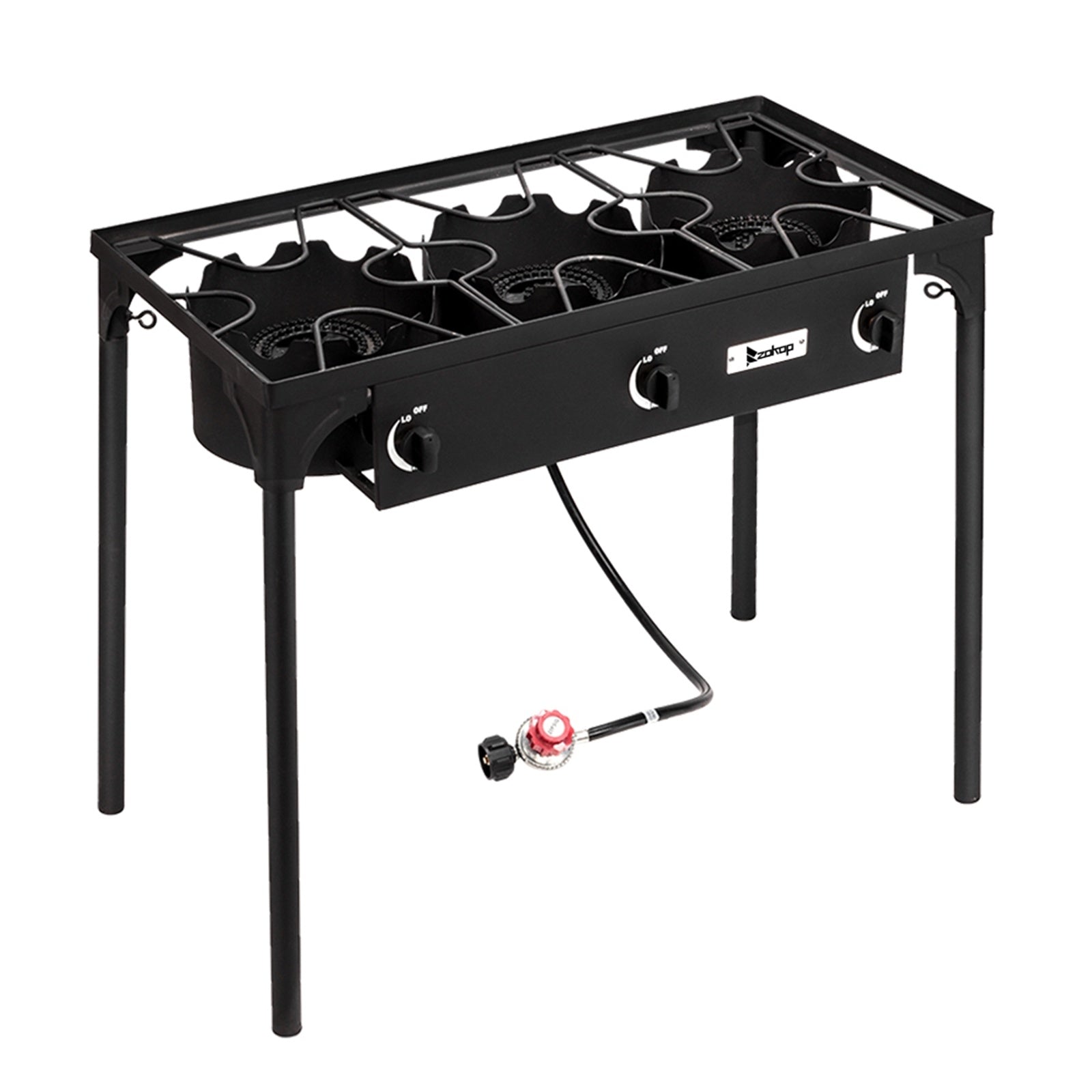 Outdoor Camp Stove High Pressure Propane Gas Cooker Portable Cast IronDobaDealsexpress.shopOutdoor Camp Stove High Pressure Propane Gas Cooker Portable Cast Iron Patio Cooking Burner (Highlights
225000 BTU of cooking power
Ultra-portable with removable legs
Details
Introductions:This powerful three burner, equipped with a cast iron head, outputs a