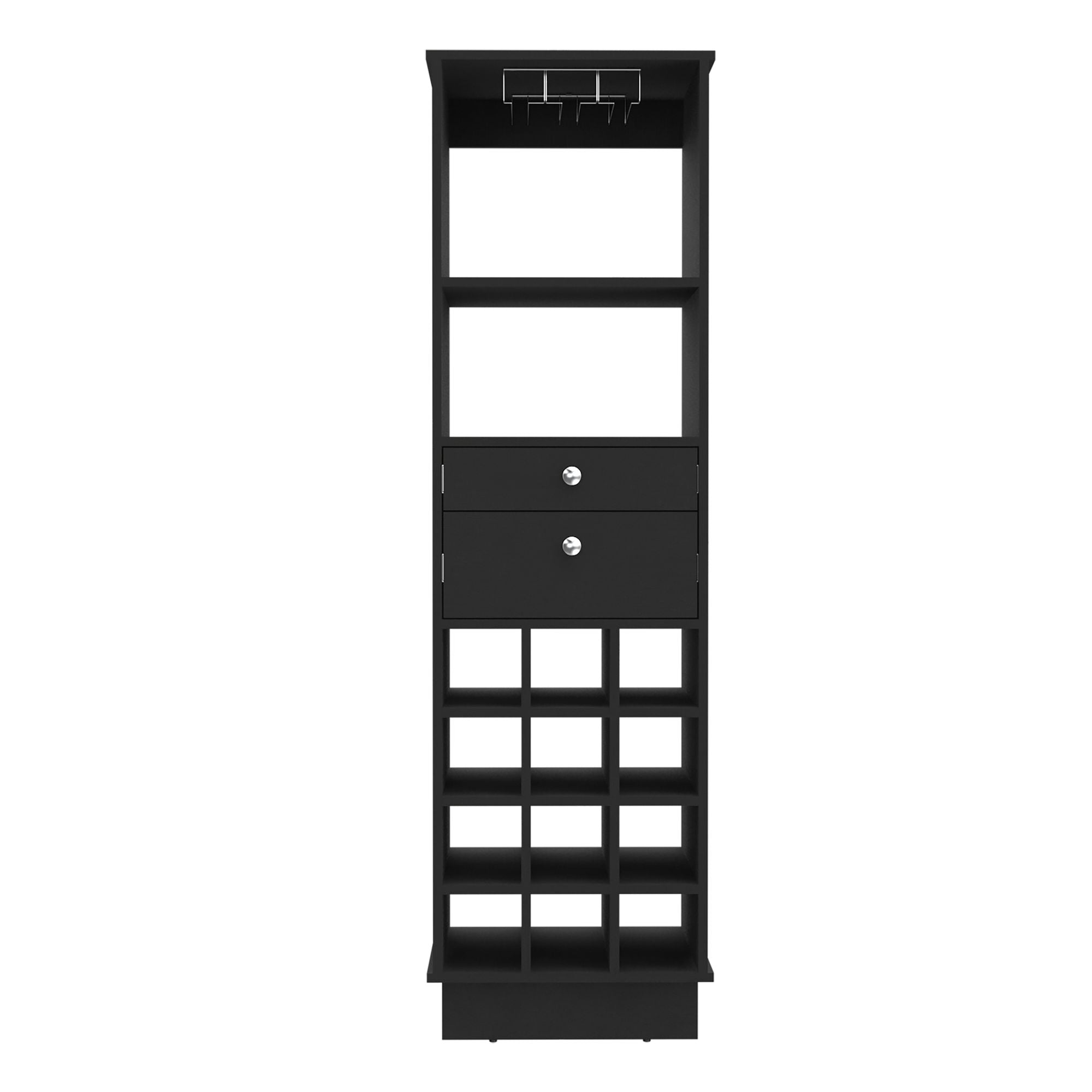 Black Wengue 12-Bottle 2-Drawer 1-Shelf Bar CabinetDobaDealsexpress.shopBlack Wengue 12-Bottle 2-Drawer 1-Shelf Bar CabinetSpecification
Main Color:Black
Main Material:Particle Board
Details
Product Features:
The bar cabinet is designed to hold up to 12 bottles, offering ample space for 