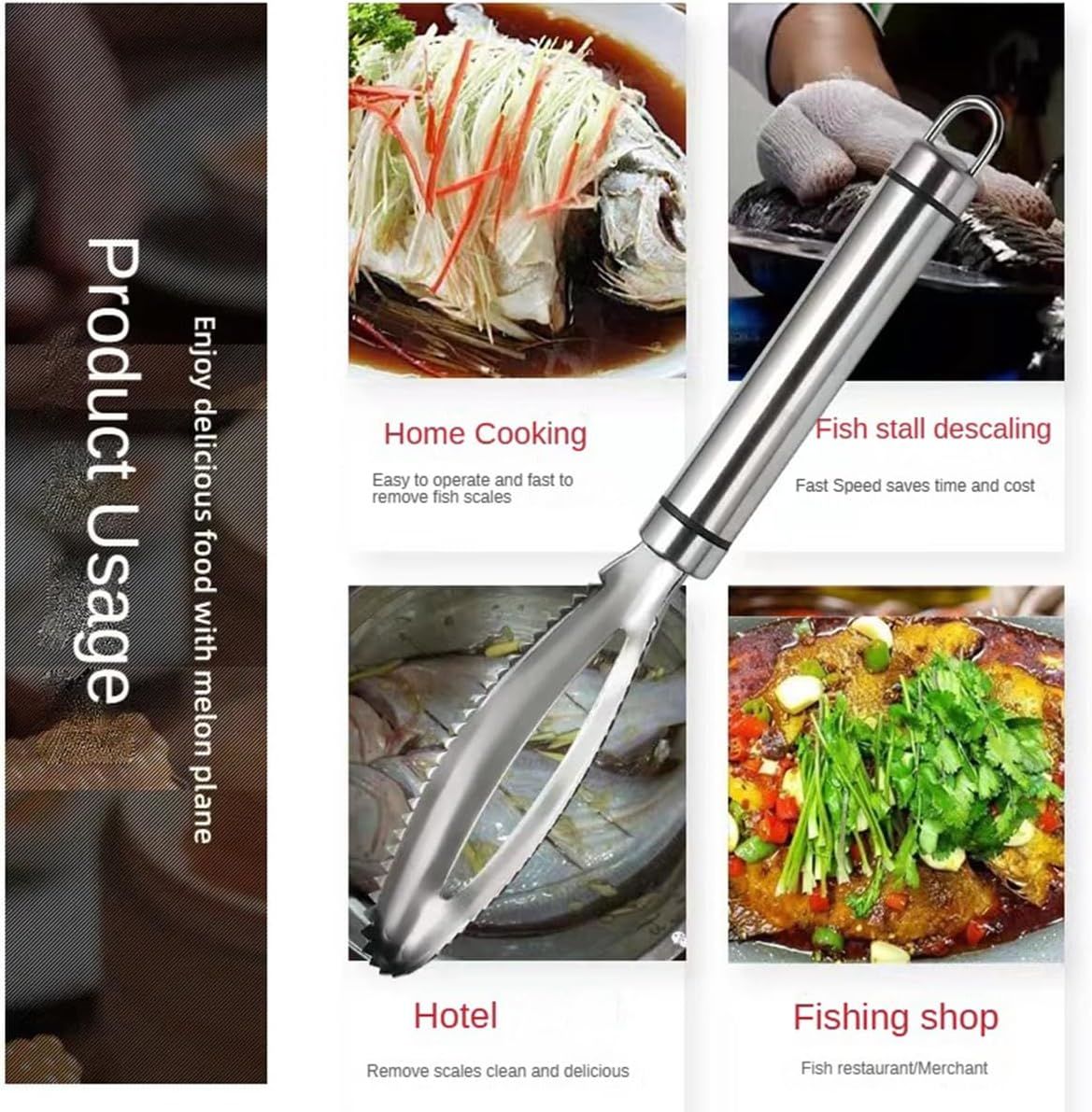Fish Scaler Tool, Stainless Steel Fish Scaler Remover Fish Scraper ScaDobaDealsexpress.shopFish Scaler Tool, Stainless Steel Fish Scaler Remover Fish Scraper ScalerSpecification
Feature:With Handle, Durable, Reusable
Material:Stainless Steel
Details
This Fish Scaler Tool is a must-have for seafood lovers who enjoy cooking fresh