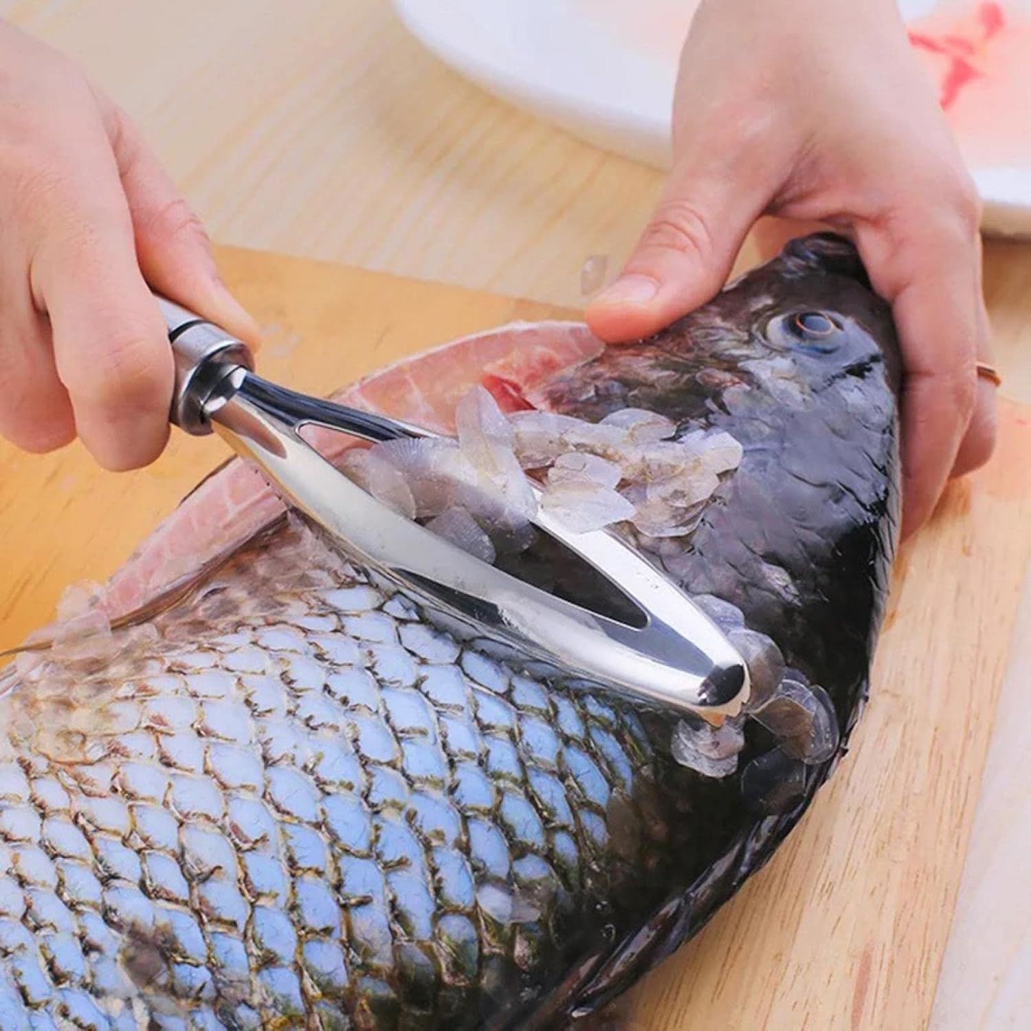 Fish Scaler Tool, Stainless Steel Fish Scaler Remover Fish Scraper ScaDobaDealsexpress.shopFish Scaler Tool, Stainless Steel Fish Scaler Remover Fish Scraper ScalerSpecification
Feature:With Handle, Durable, Reusable
Material:Stainless Steel
Details
This Fish Scaler Tool is a must-have for seafood lovers who enjoy cooking fresh