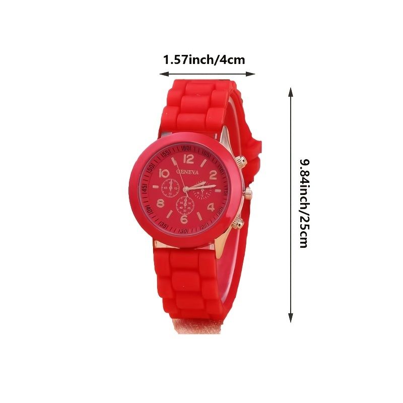 Simple Silicone Casual Quartz Watch Women Crystal Silicone Watches Wrist Watch