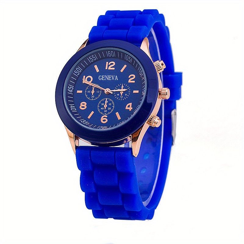 Simple Silicone Casual Quartz Watch Women Crystal Silicone Watches Wrist Watch