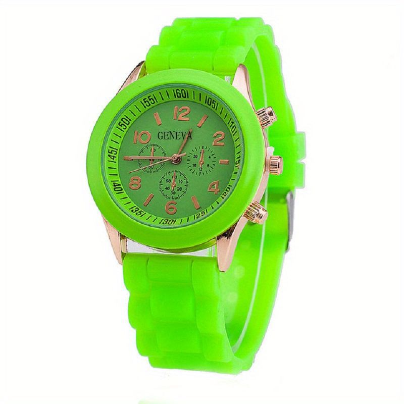 Simple Silicone Casual Quartz Watch Women Crystal Silicone Watches Wrist Watch