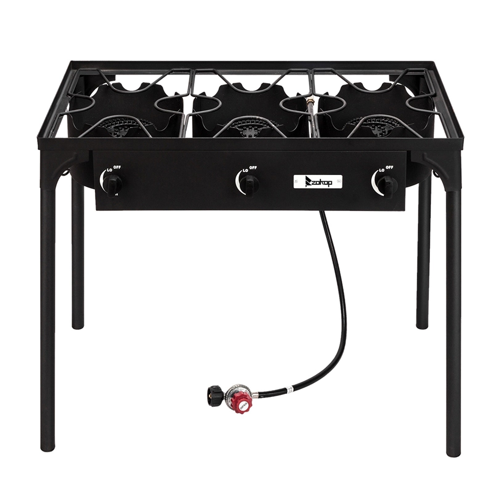 Outdoor Camp Stove High Pressure Propane Gas Cooker Portable Cast IronDobaDealsexpress.shopOutdoor Camp Stove High Pressure Propane Gas Cooker Portable Cast Iron Patio Cooking Burner (Highlights
225000 BTU of cooking power
Ultra-portable with removable legs
Details
Introductions:This powerful three burner, equipped with a cast iron head, outputs a