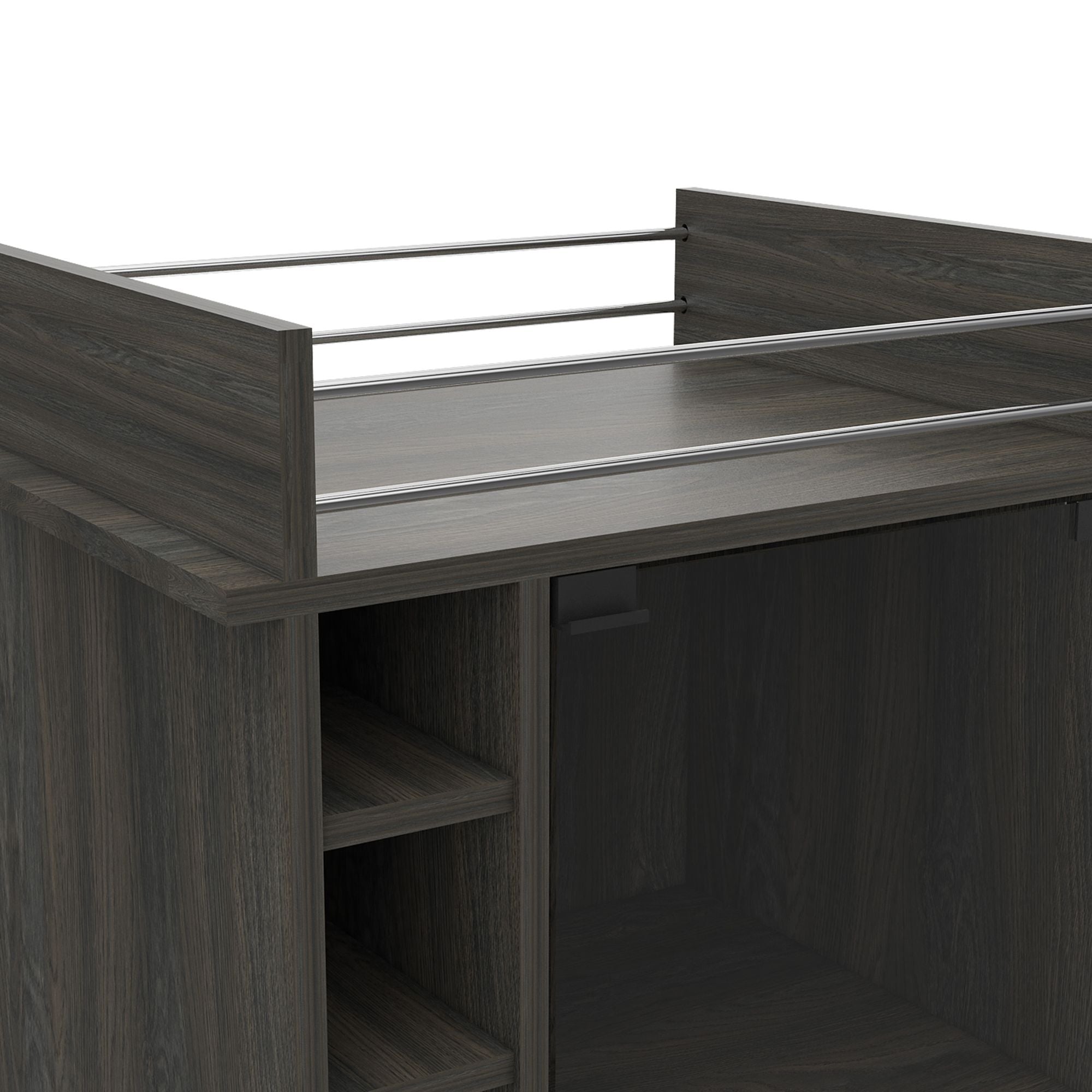 Vegas Bar Cart, Two Tier Cabinet With Glass Door, Six Cubbies For LiquDobaDealsexpress.shopVegas Bar Cart,Specification
Cabinets Type:Mobile Carts
Cabinets Storage Quantity:1-2 Spaces
Main Color:Gray
Wood Tone:Gray
Use Case:Primary Living Space
Cabinets Features:Open Sto