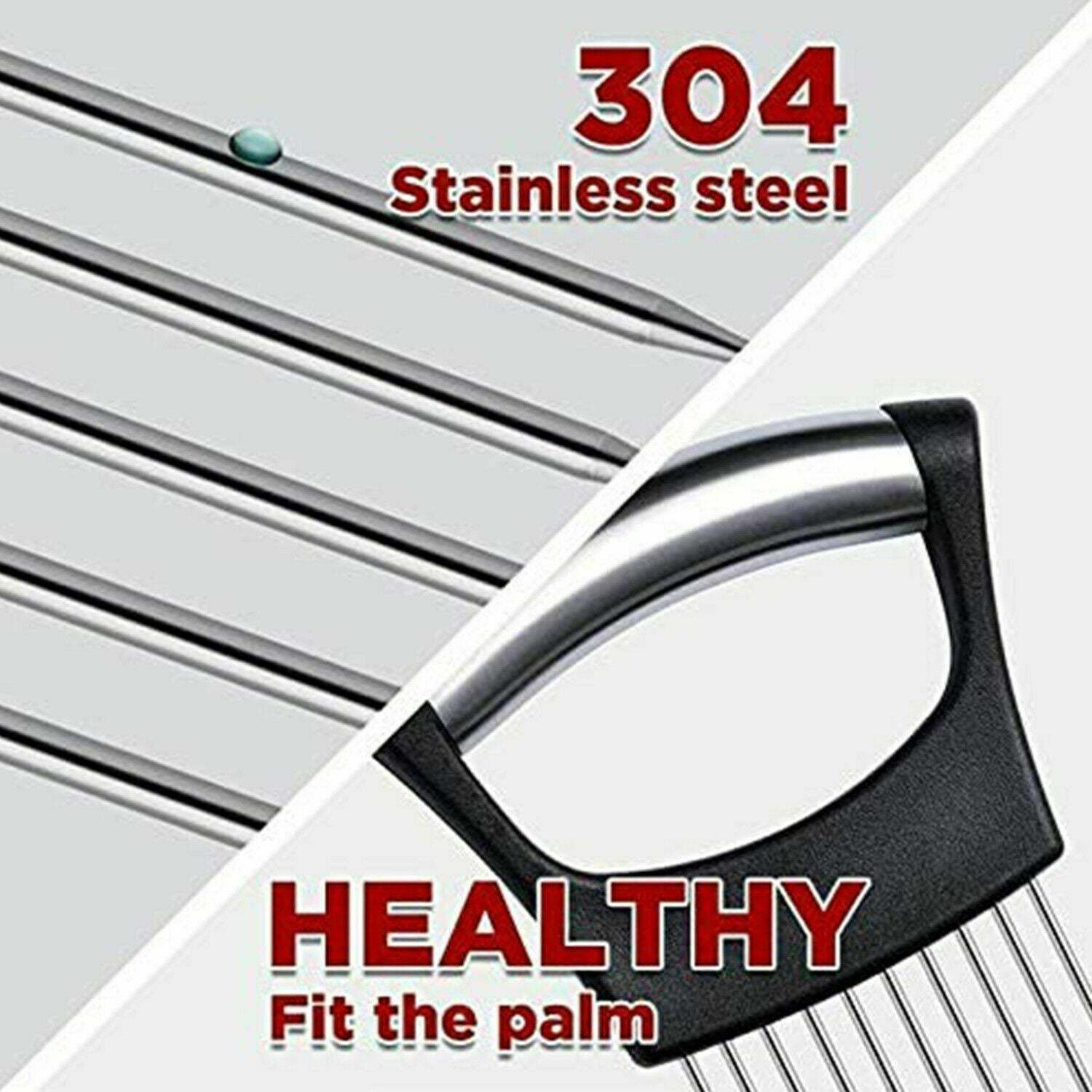 Stainless Steel Onion Holder Slicer Vegetable Tools Tomato Cutter KitcDobaDealsexpress.shopStainless Steel Onion Holder Slicer Vegetable Tools Tomato Cutter Kitchen Gadget Steel Onion NeedleHighlights
The Onion Holder can also be used as a meat tenderizer. A long steel needle penetrates deeply, into the meat to improve its taste. It is also easy to clea