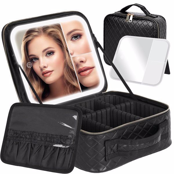 Adjustable Partitions Portable Makeup Storage Box