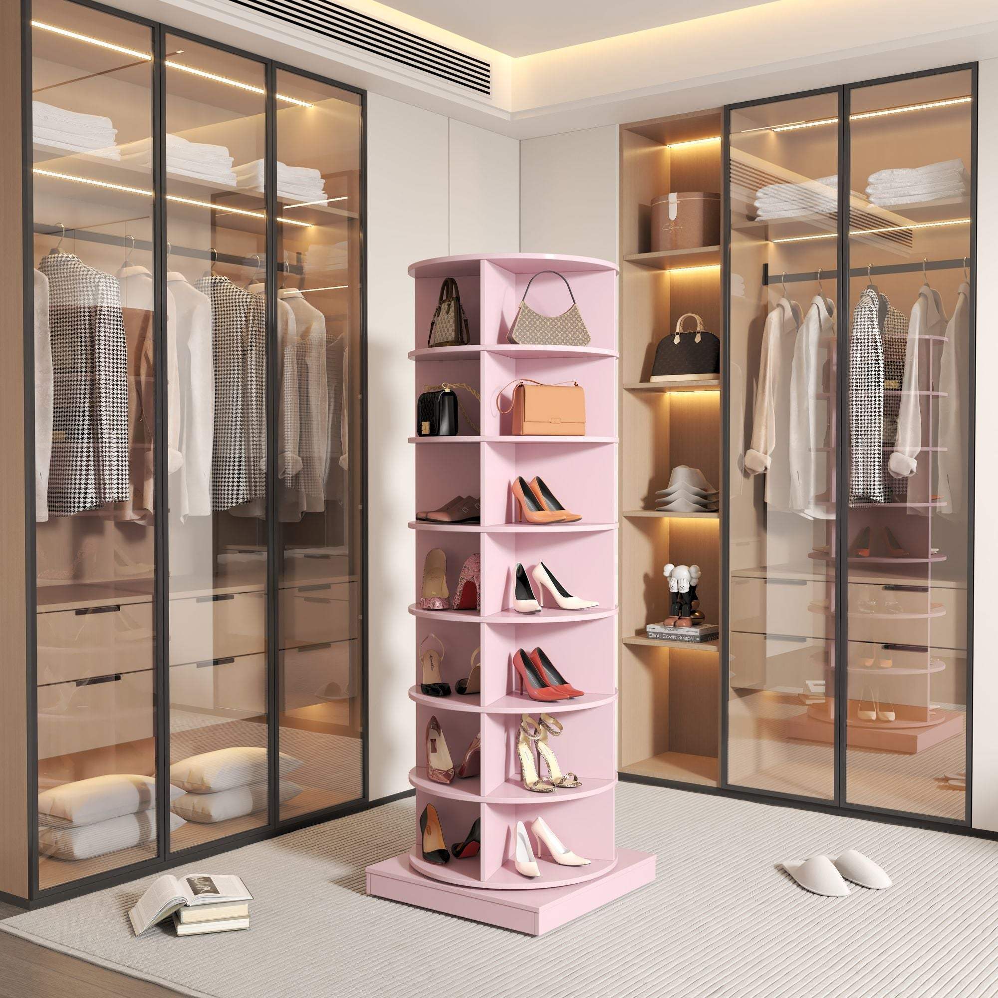 new 360 pink rotating shoe cabinet with 7 layers can accommodate up toDobaDealsexpress.shop360 pink rotating shoe cabinetSpecification
Cabinets Type:Round
Cabinets Storage Quantity:5 or More Shelves
Main Color:Pink
Cabinets Features:Corner Unit
Use Case:Primary Living Space
Product Sty