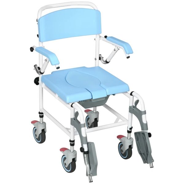Bathroom Wheelchair Commode Wheelchair Rolling Shower Wheelchair