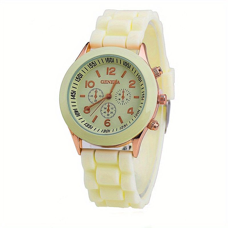 Simple Silicone Casual Quartz Watch Women Crystal Silicone Watches Wrist Watch