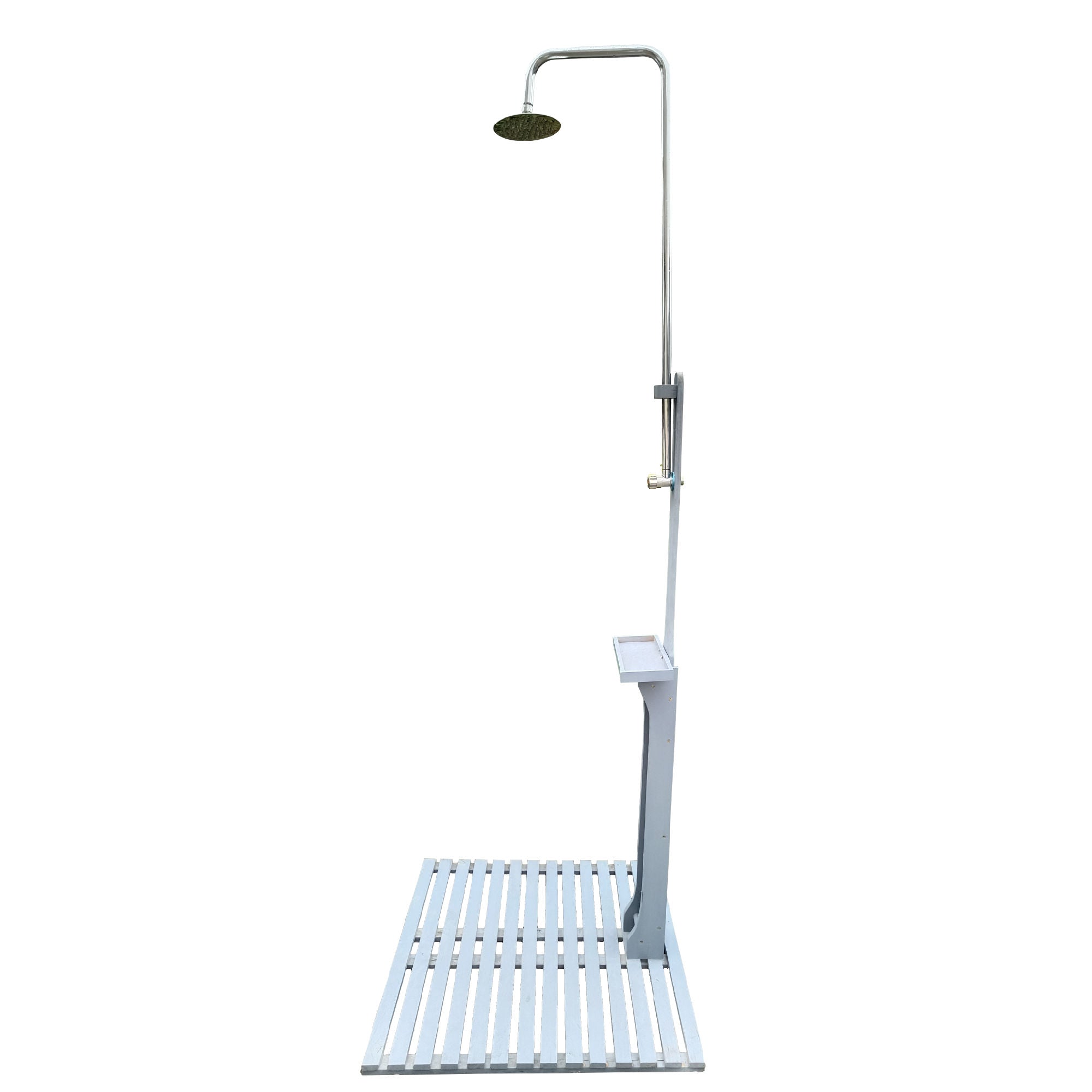 Outdoor Garden Pool Shower with Chassis Board, for Swimming Pool, PatiDobaDealsexpress.shopOutdoor Garden Pool ShowerSpecification
Main Color:Gray
Main Material:Solid Wood
Details
Product Features:
The wooden garden shower is ideal to provide cool in backyard, camping or after outd