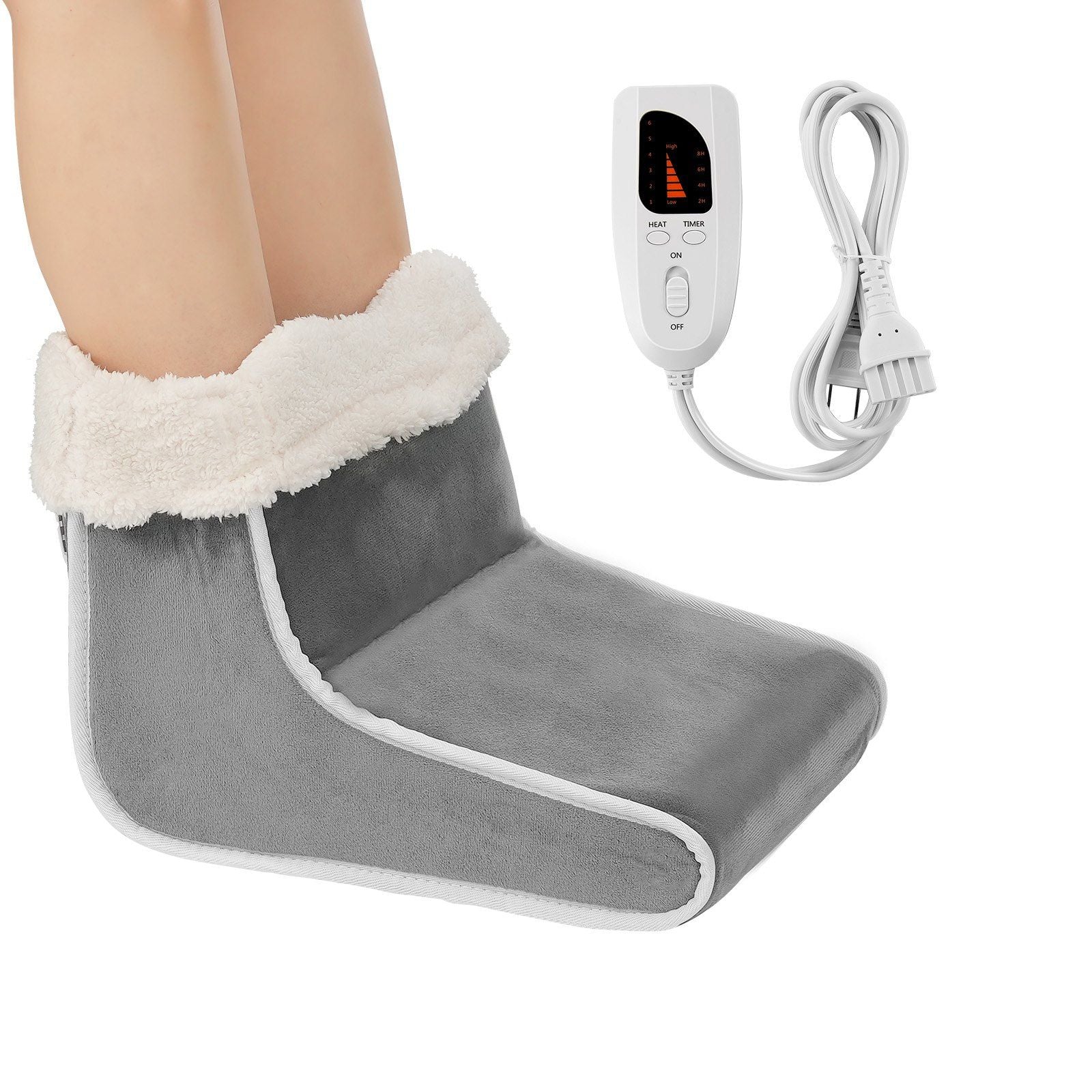 VEVOR Electric Foot Warmer 6-Level Heating Slippers Feet Warmer