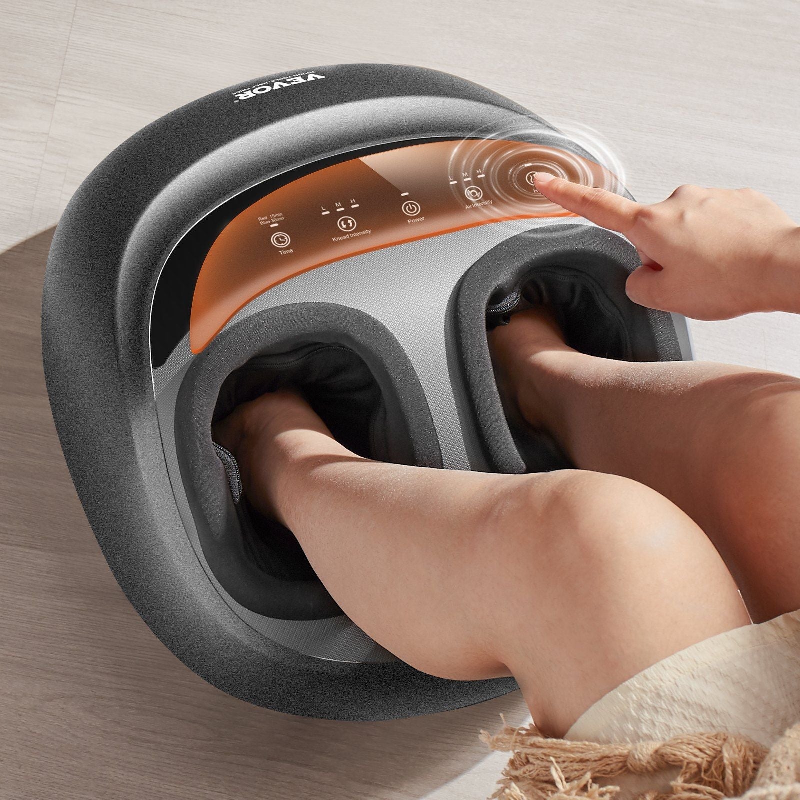 VEVOR Shiatsu Foot Massager Heated Deep Kneading Feet Massager