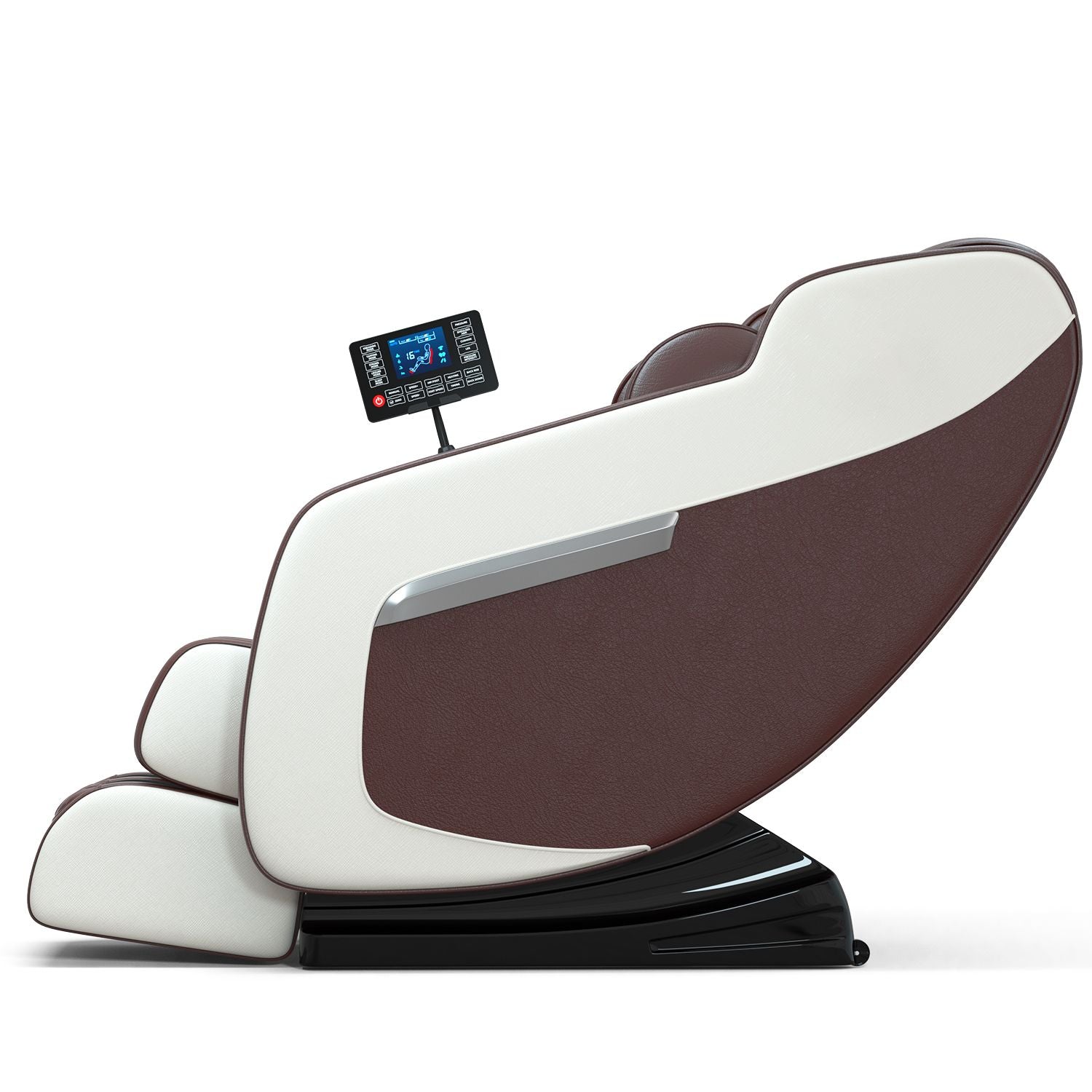 Massage chair, full body zero gravity recliner, with hip heating, foot massage and air massage system, suitable for mom/dad (pure black).