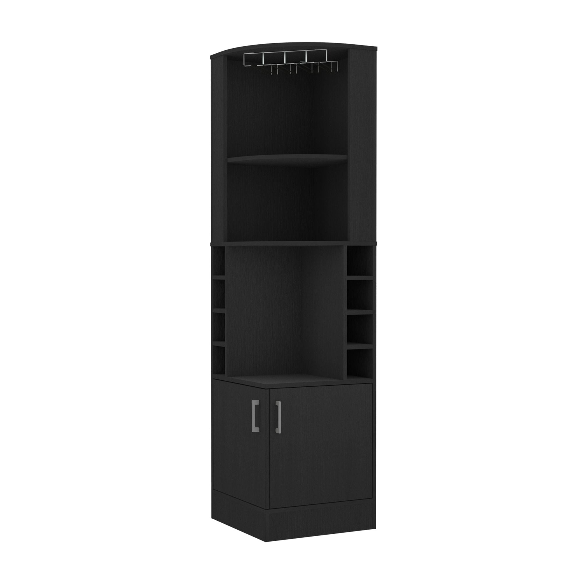 Corner Bar Cabinet, Double Door Cabinet, Glass Rack, Eight Built-in WiDobaDealsexpress.shopCorner Bar Cabinet, Double Door Cabinet, Glass Rack,Specification
Main Color:Black
Filler:Solid Wood+MDF
Main Material:Engineered Wood
Details
Included 4 Packages:
Sub-item 1: Package Quantity:2, Package Size:46.46*22
