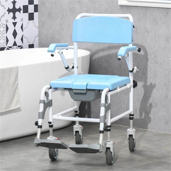 Bathroom Wheelchair, Commode Wheelchair, Rolling Shower Wheelchair