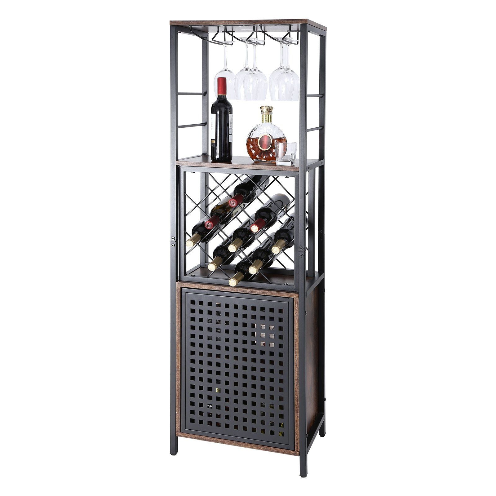 VEVOR 18 Inch Industrial Bar Cabinet, Wine Table for Liquor and GlasseDobaDealsexpress.shopGlass Holder & Wine Rack, Freestanding Farmhouse Wood Coffee Bar CabinetHighlights
More Space for You: Measures 18x12x61 inches. This industrial bar cabinet can fit in various places and hold up to 230 lbs. That is a lot of weight! It ha