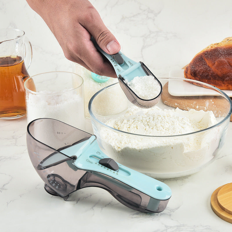 2pcs Adjustable Measuring Cups And Spoons; Plastic Scoop Measuring CupDobaDealsexpress.shopSpoons; Plastic Scoop Measuring CupDetails